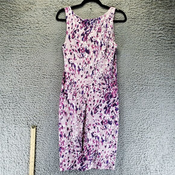Boston Proper Dress Womens Size 10 Purple Ruched Sleeveless Stretch Sheath - Picture 7 of 8